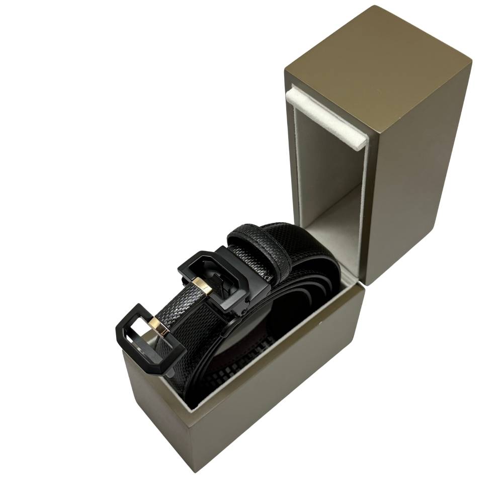 Black Formal Leather Belt for Men