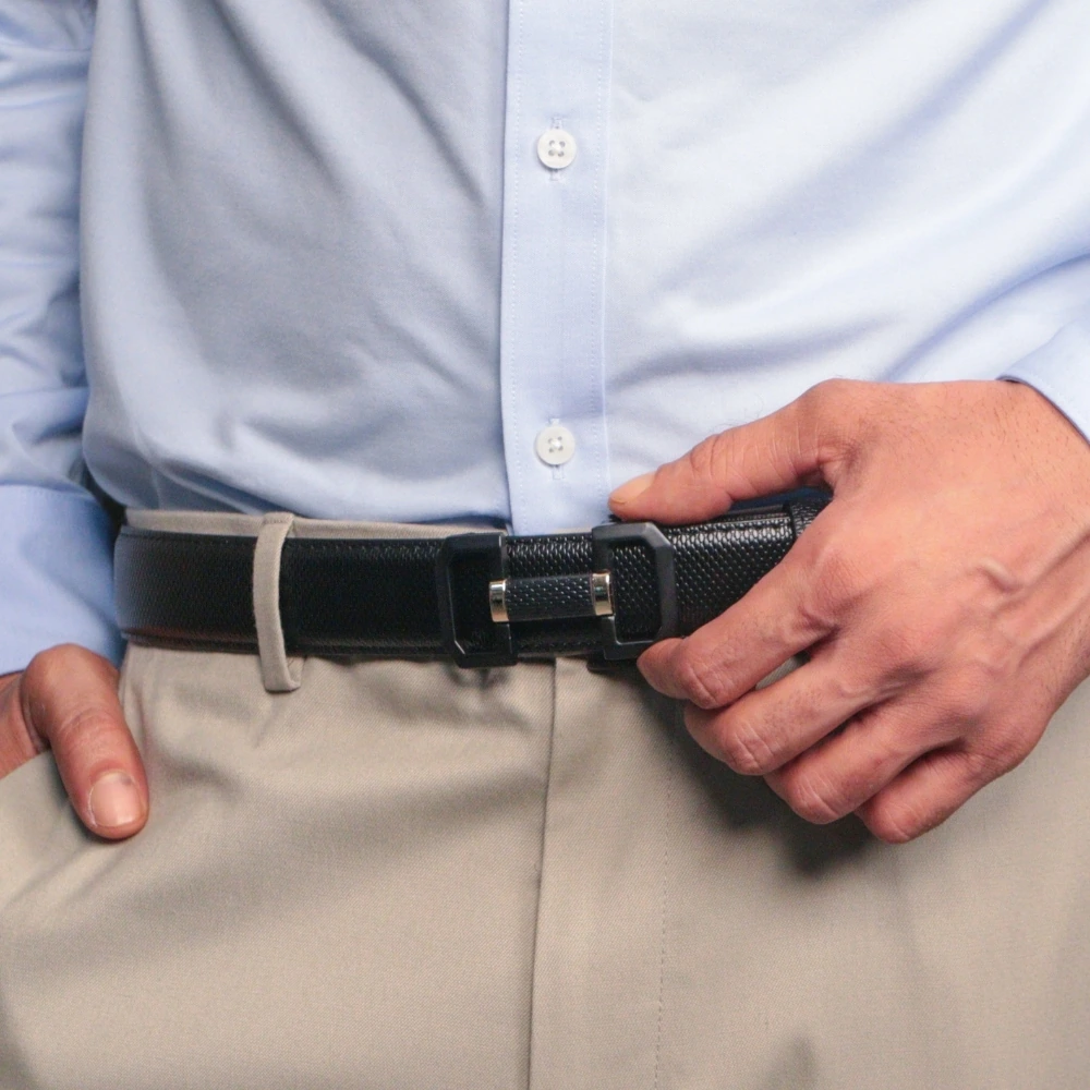 Black Formal Leather Belt for Men
