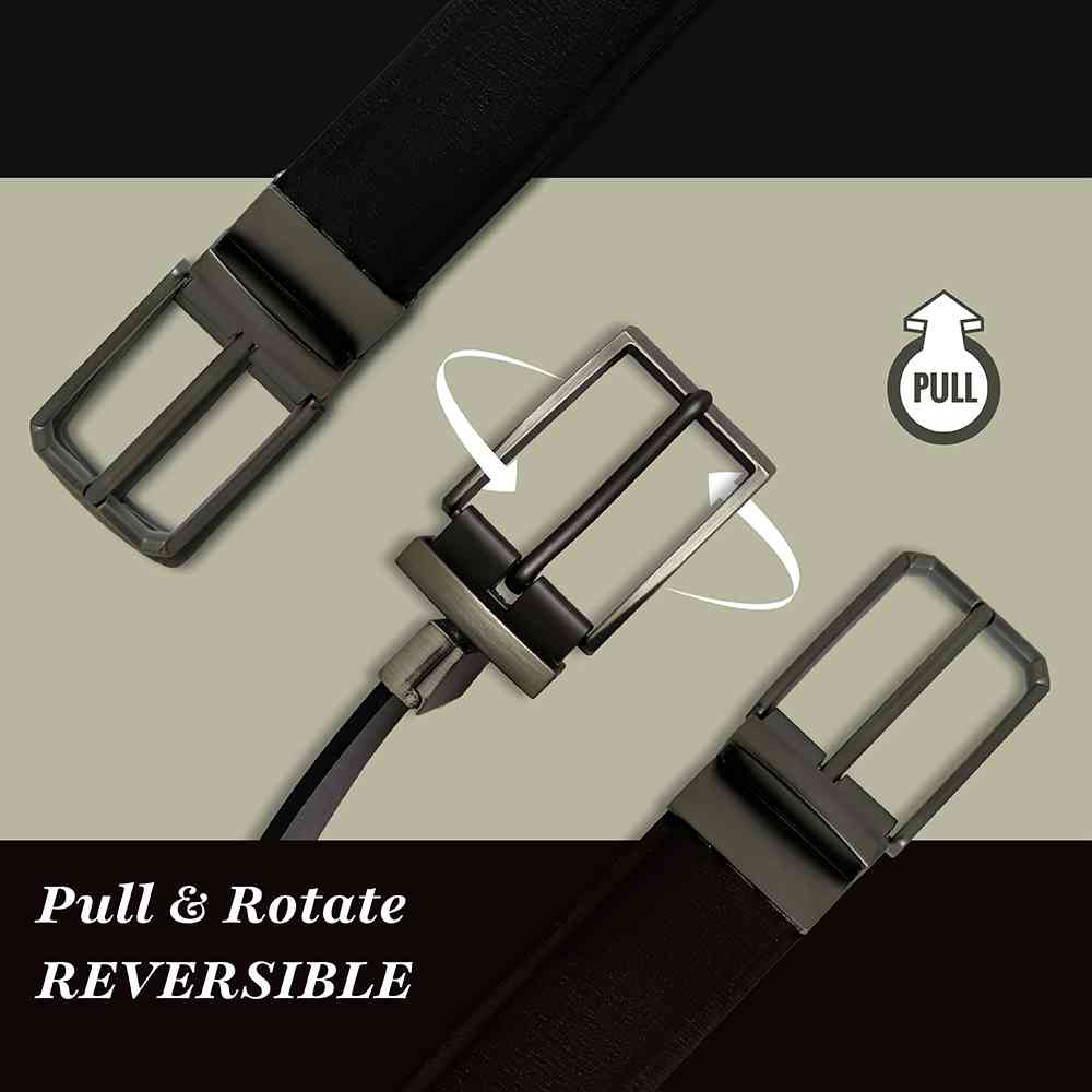 Black Formal Leather Belt for Men