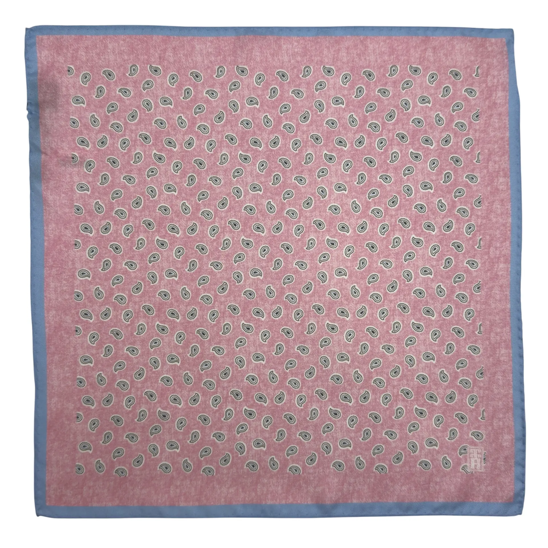 Pink Paisley Italian Silk Pocket Square for Men