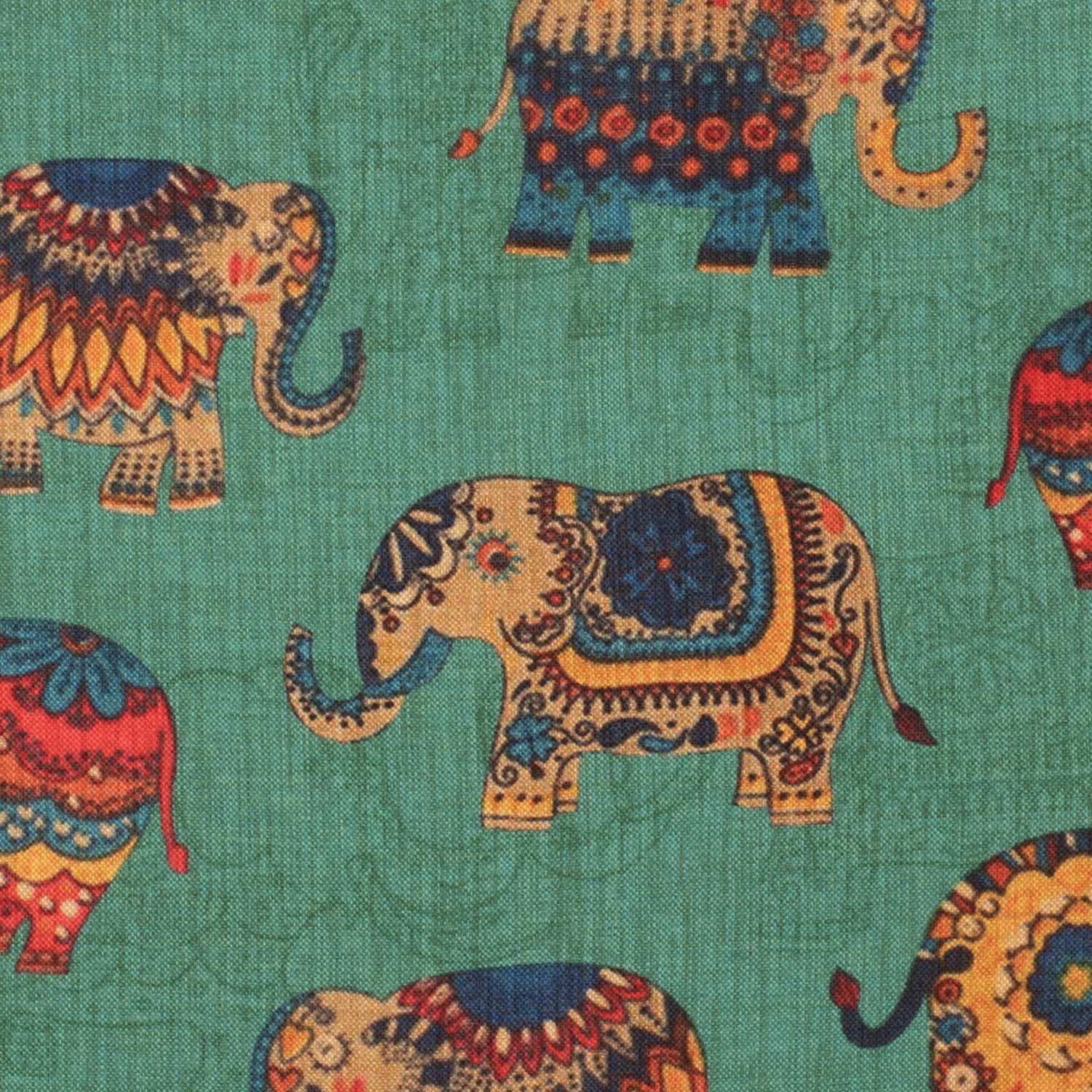 Teal Geometric Pocket Square for Men