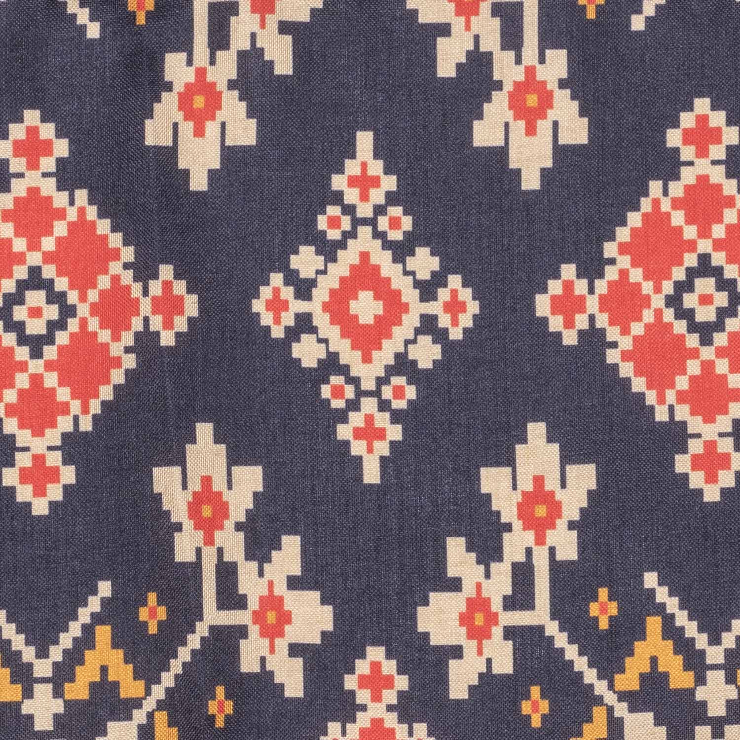 Blue Geometric Pocket Square for Men