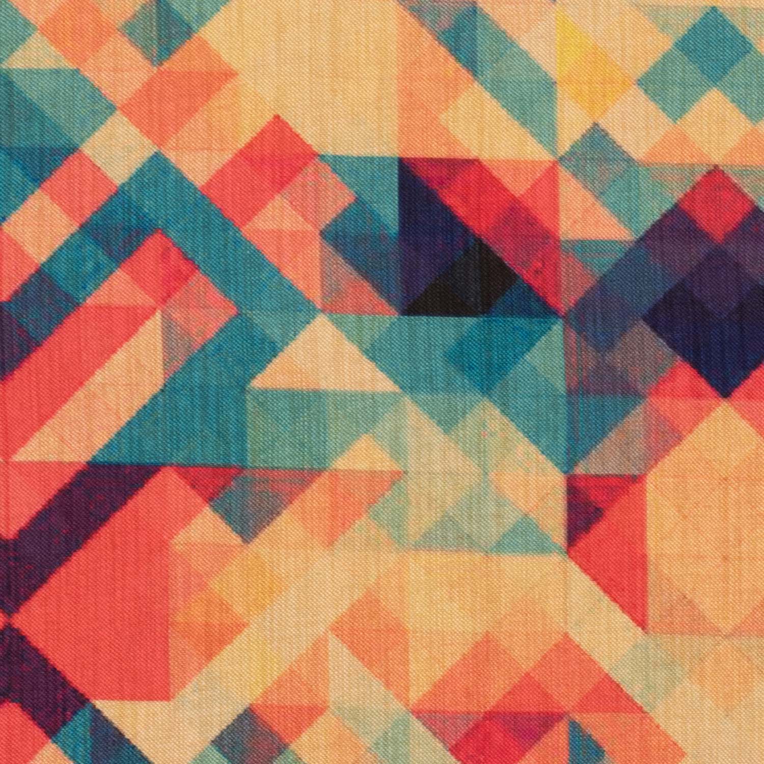 Multicolor Geometric Pocket Square for Men