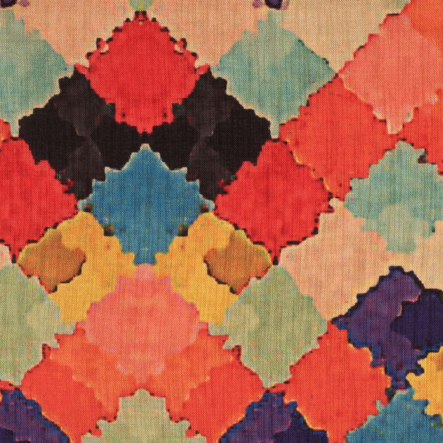 Multicolor Geometric Pocket Square for Men