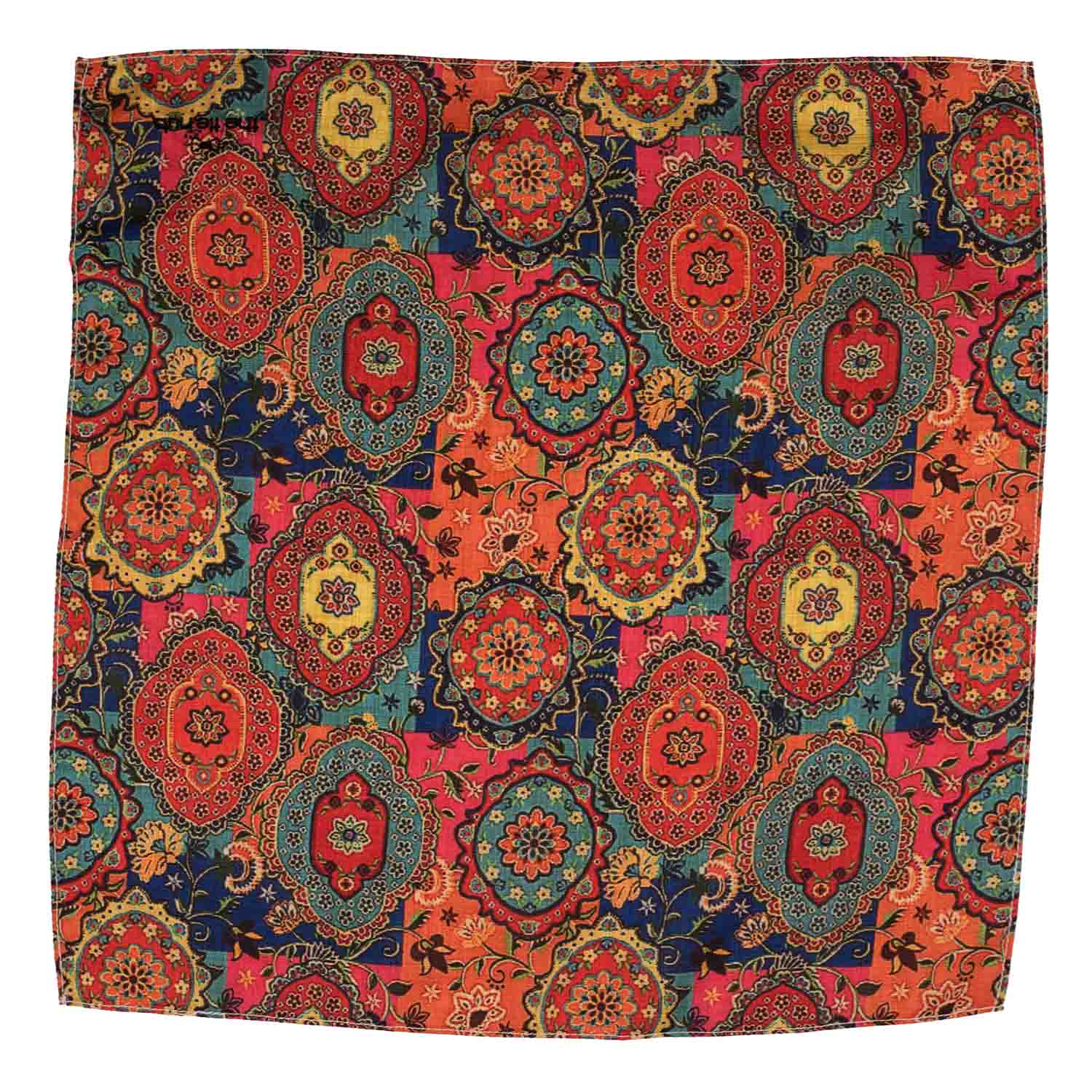 Multicolor Floral Pocket Square for Men