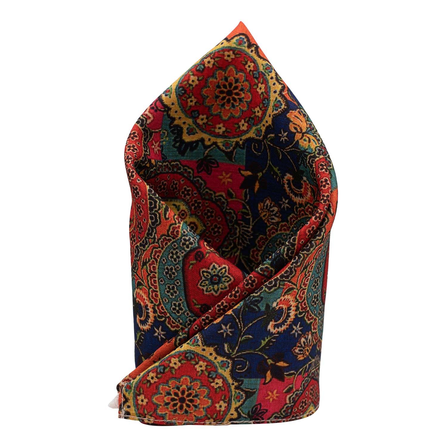 Multicolor Floral Pocket Square for Men