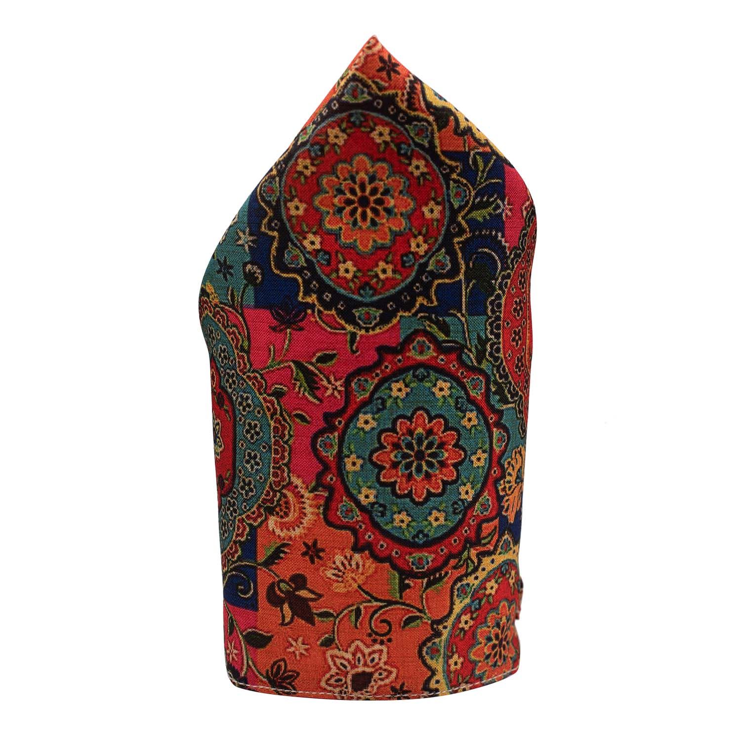 Multicolor Floral Pocket Square for Men