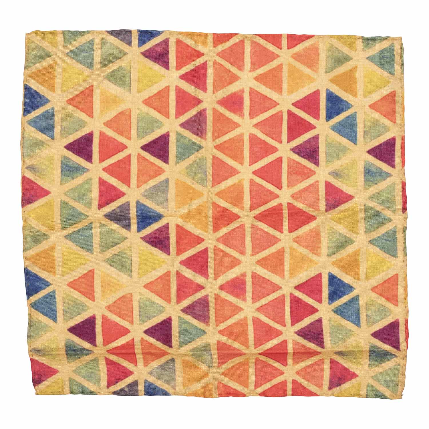 Multicolor Geometric Pocket Square for Men