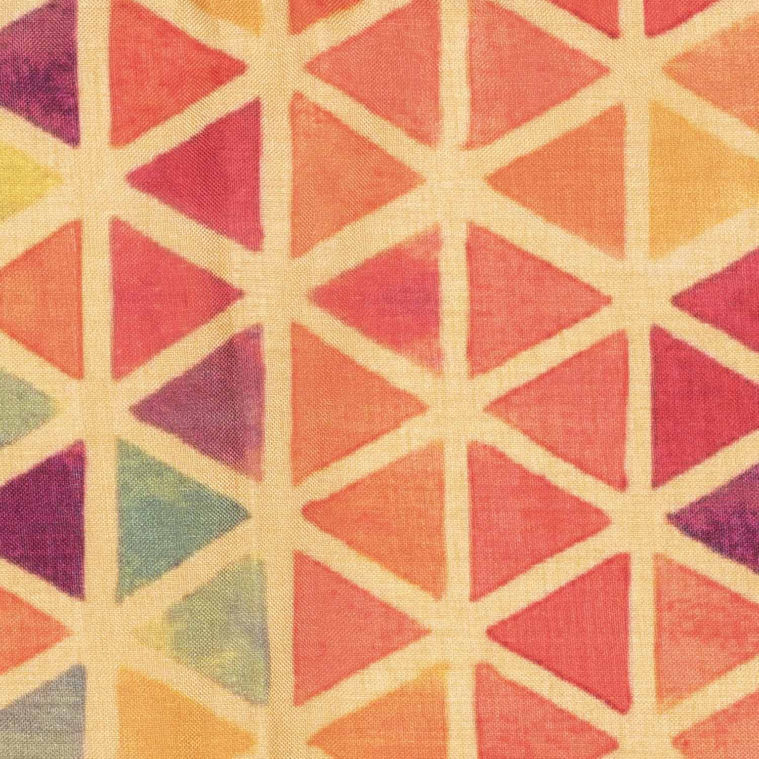 Multicolor Geometric Pocket Square for Men