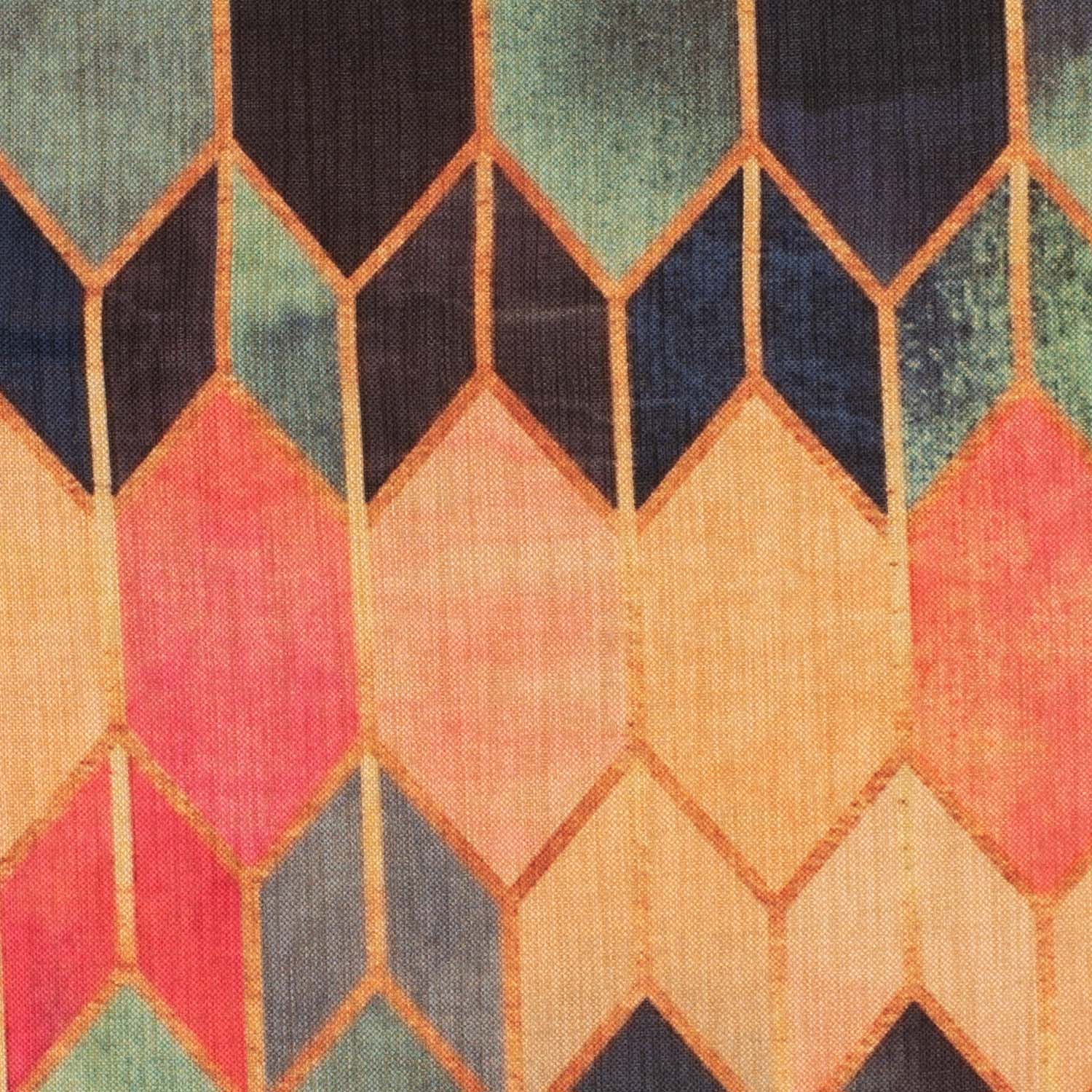 Blue Geometric Pocket Square for Men