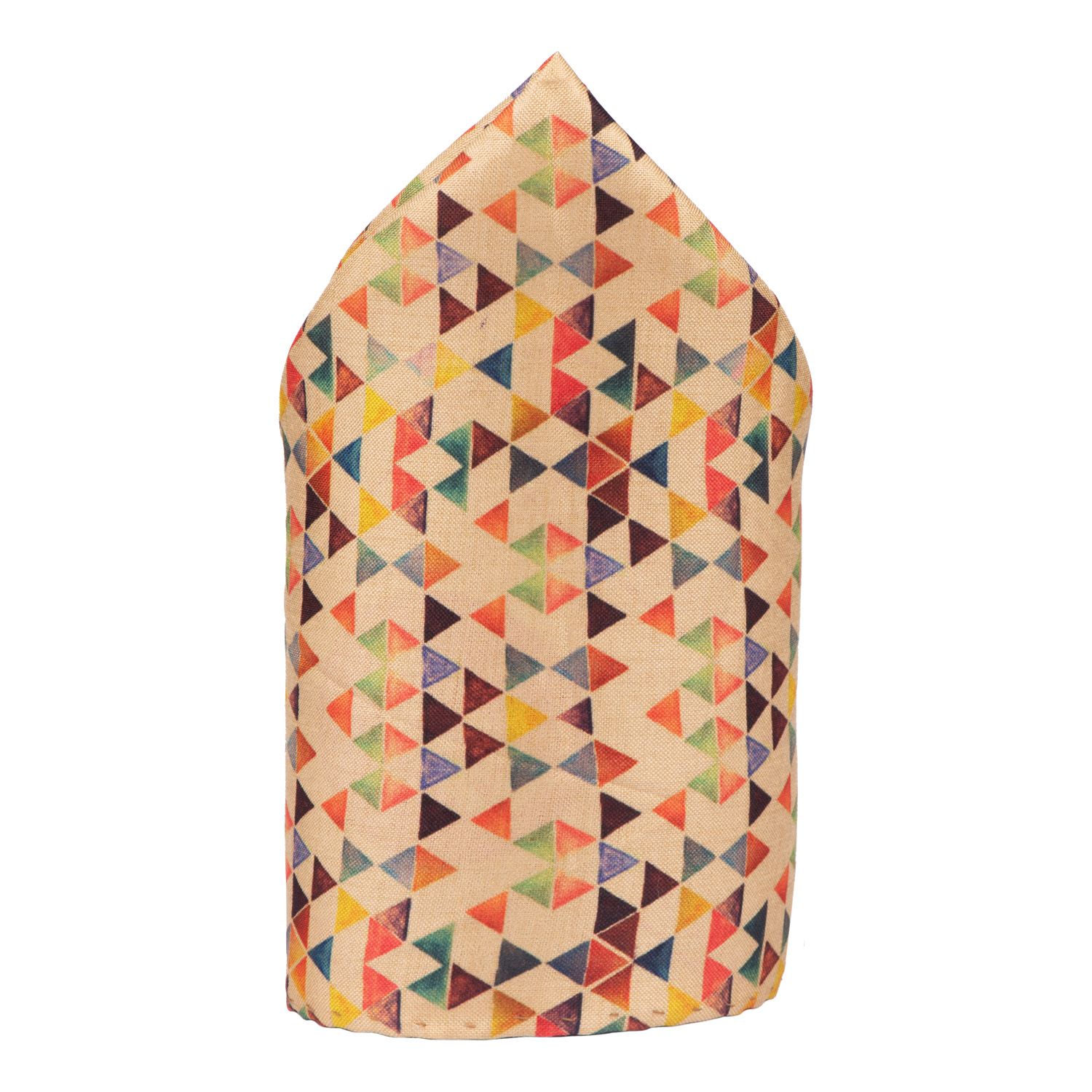 Multicolor Geometric Pocket Square for Men