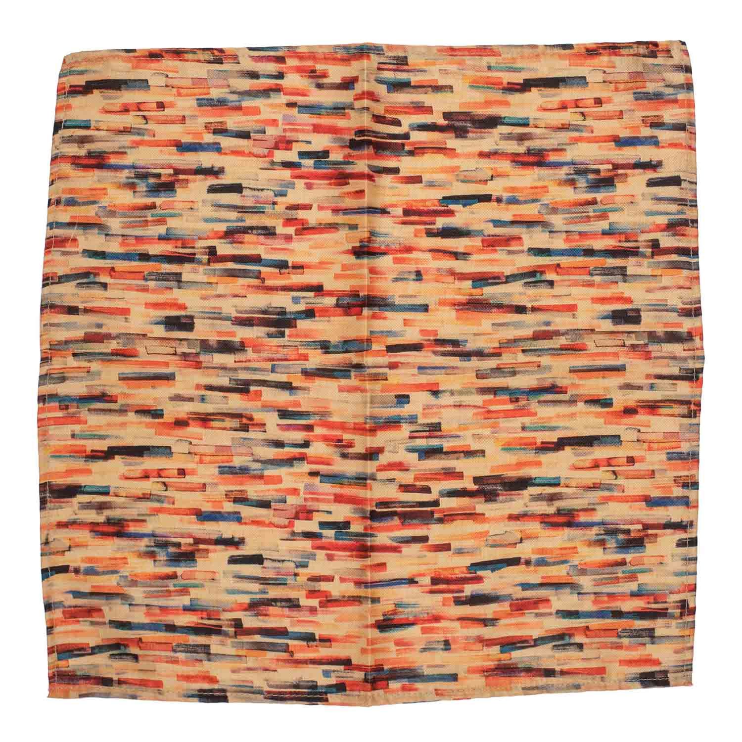 Multicolor Geometric Pocket Square for Men