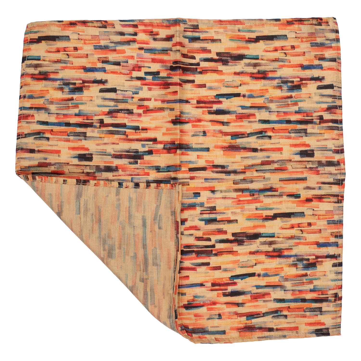 Multicolor Geometric Pocket Square for Men