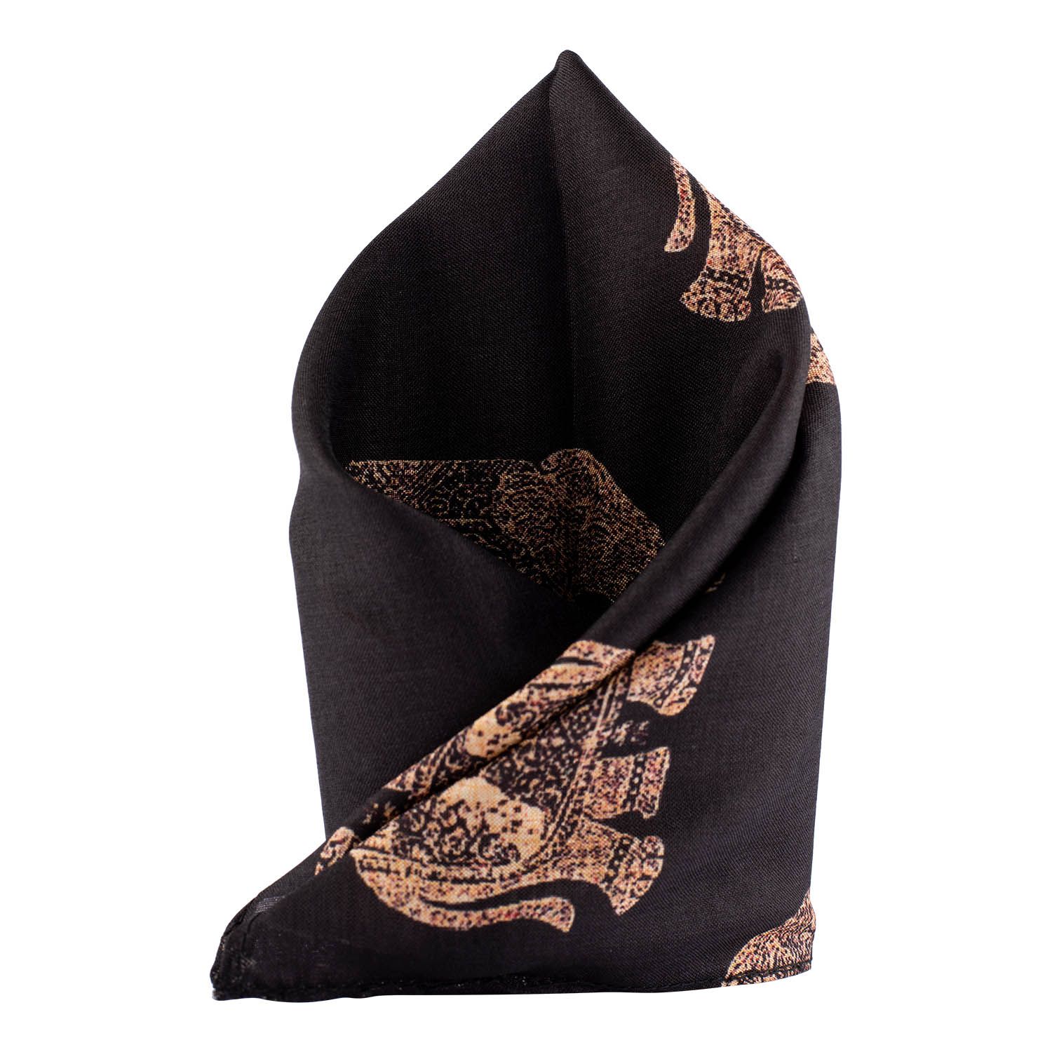 Grey Geometric Pocket Square for Men