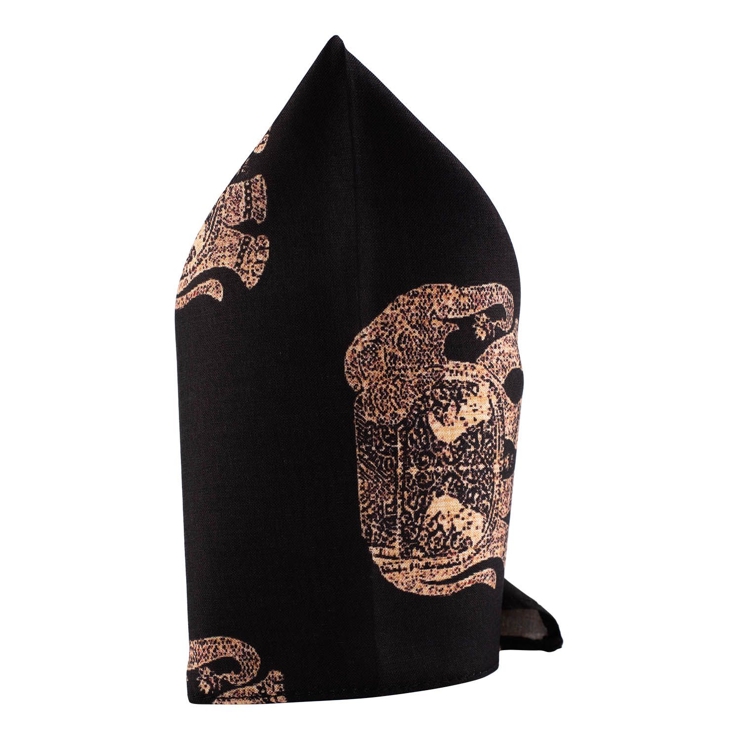 Grey Geometric Pocket Square for Men