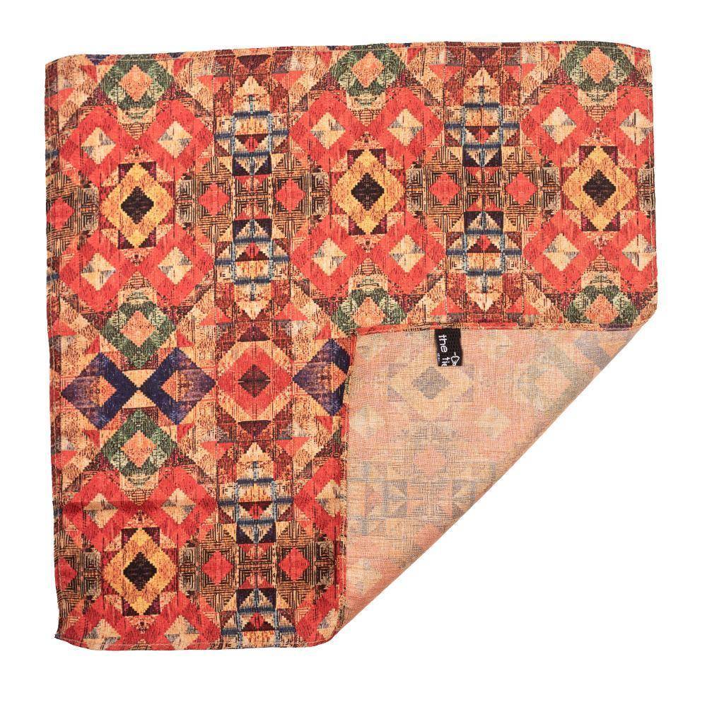 Multicolor Geometric Pocket Square for Men