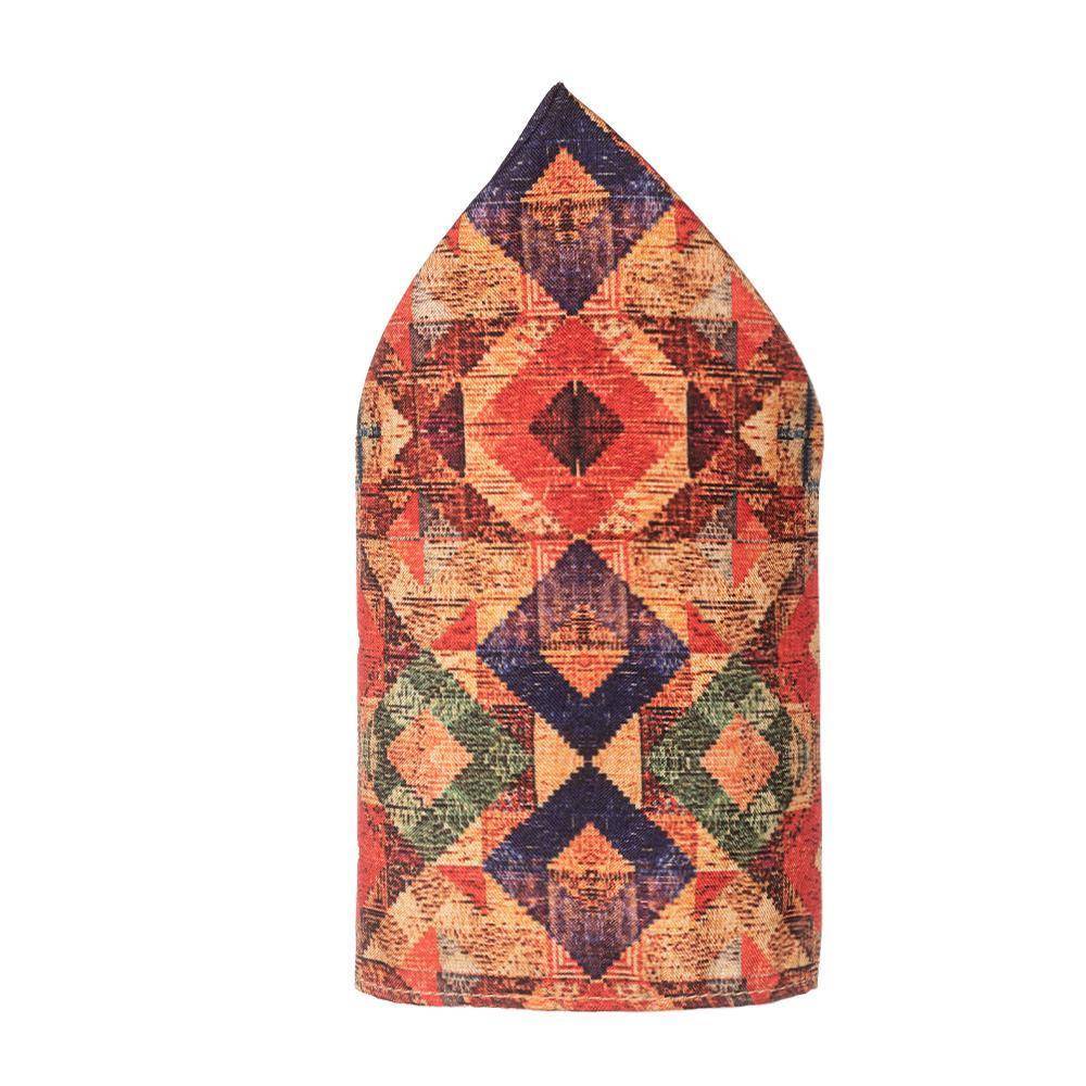 Multicolor Geometric Pocket Square for Men