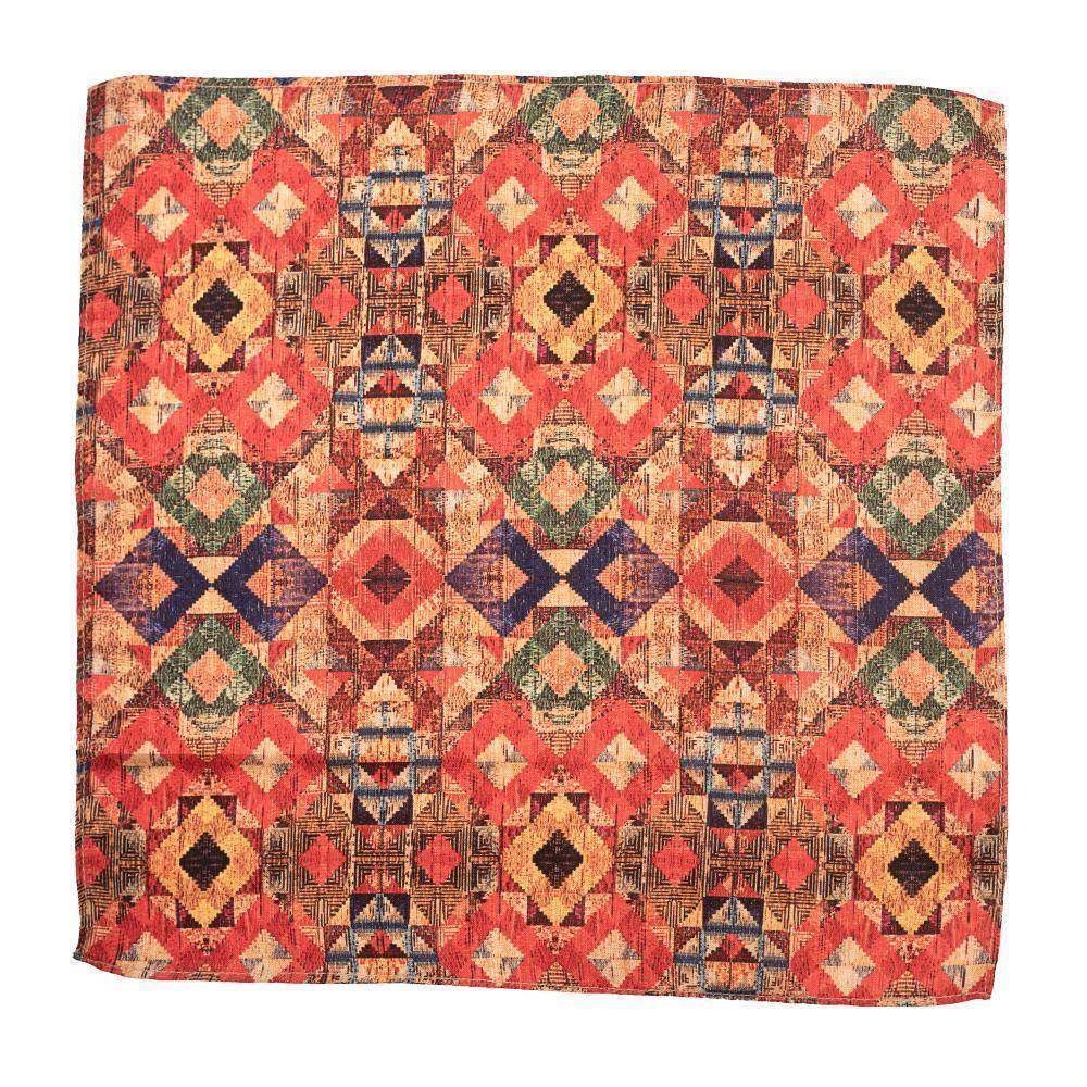 Multicolor Geometric Pocket Square for Men