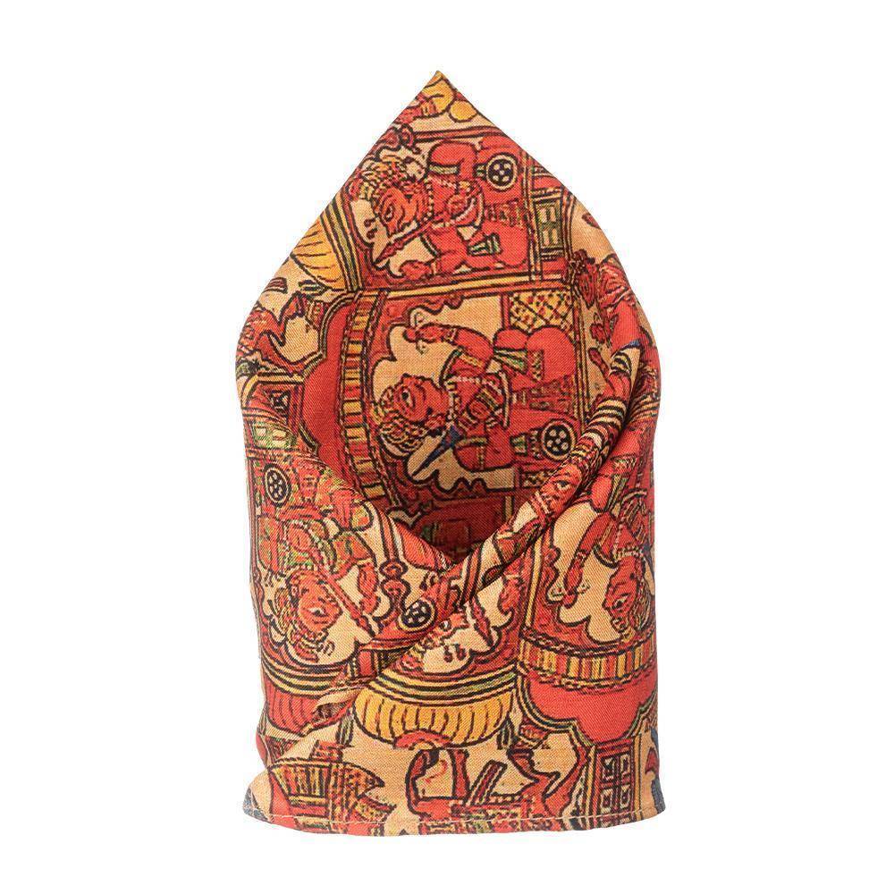 Multicolor Geometric Pocket Square for Men