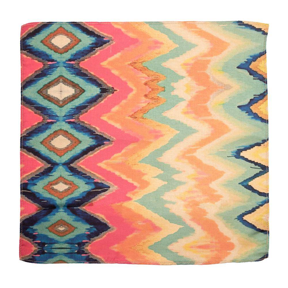 Multicolor Geometric Pocket Square for Men