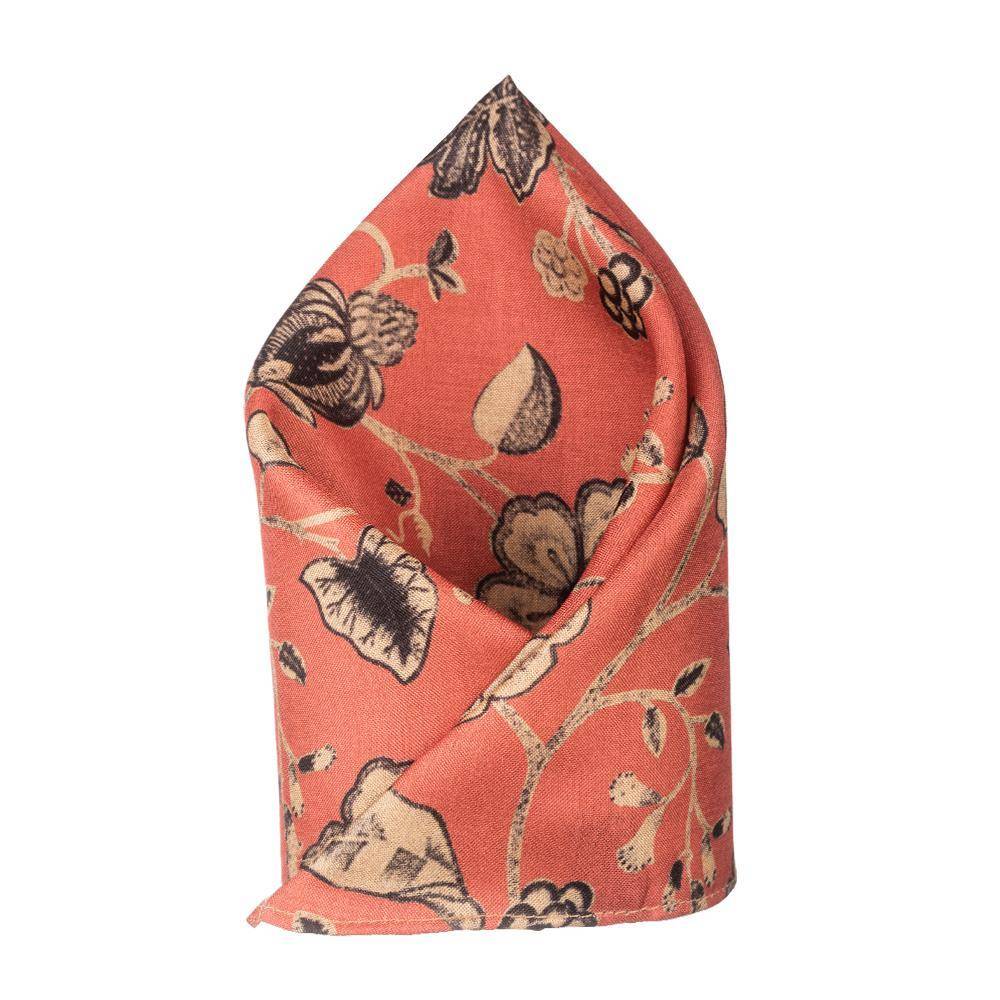 Pink Floral Pocket Square for Men