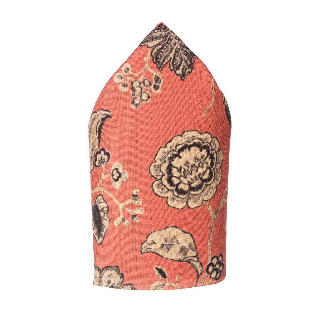 Pink Floral Pocket Square for Men