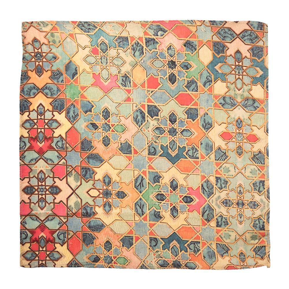 Multicolor Geometric Pocket Square for Men