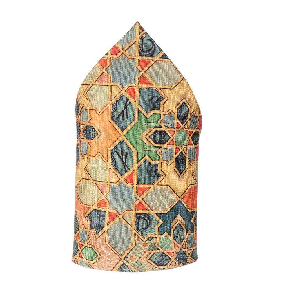 Multicolor Geometric Pocket Square for Men