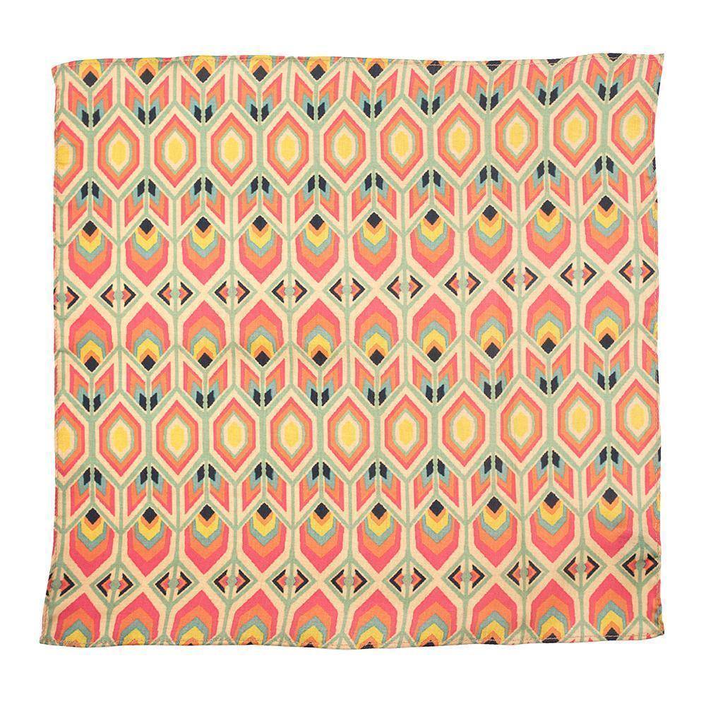 Multicolor Geometric Pocket Square for Men