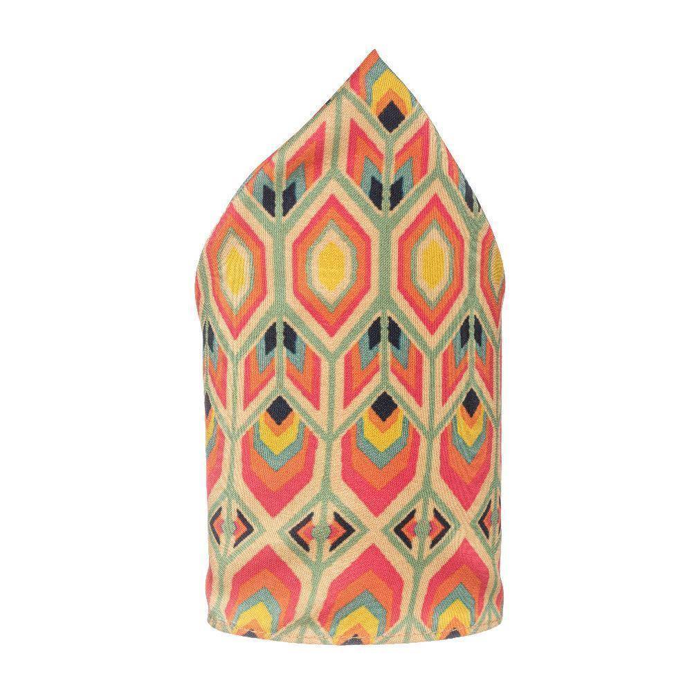 Multicolor Geometric Pocket Square for Men