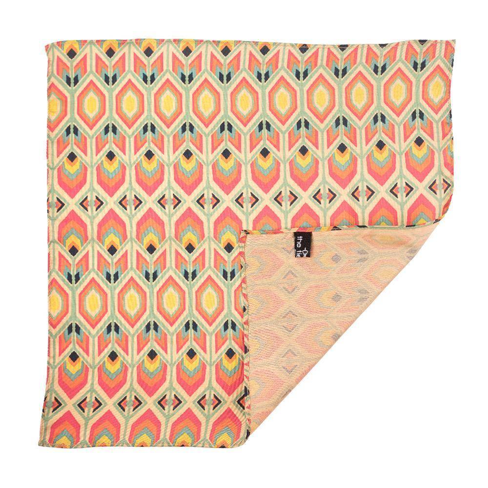 Multicolor Geometric Pocket Square for Men