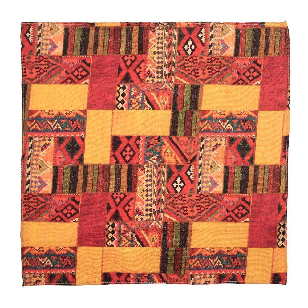 Multicolor Geometric Pocket Square for Men