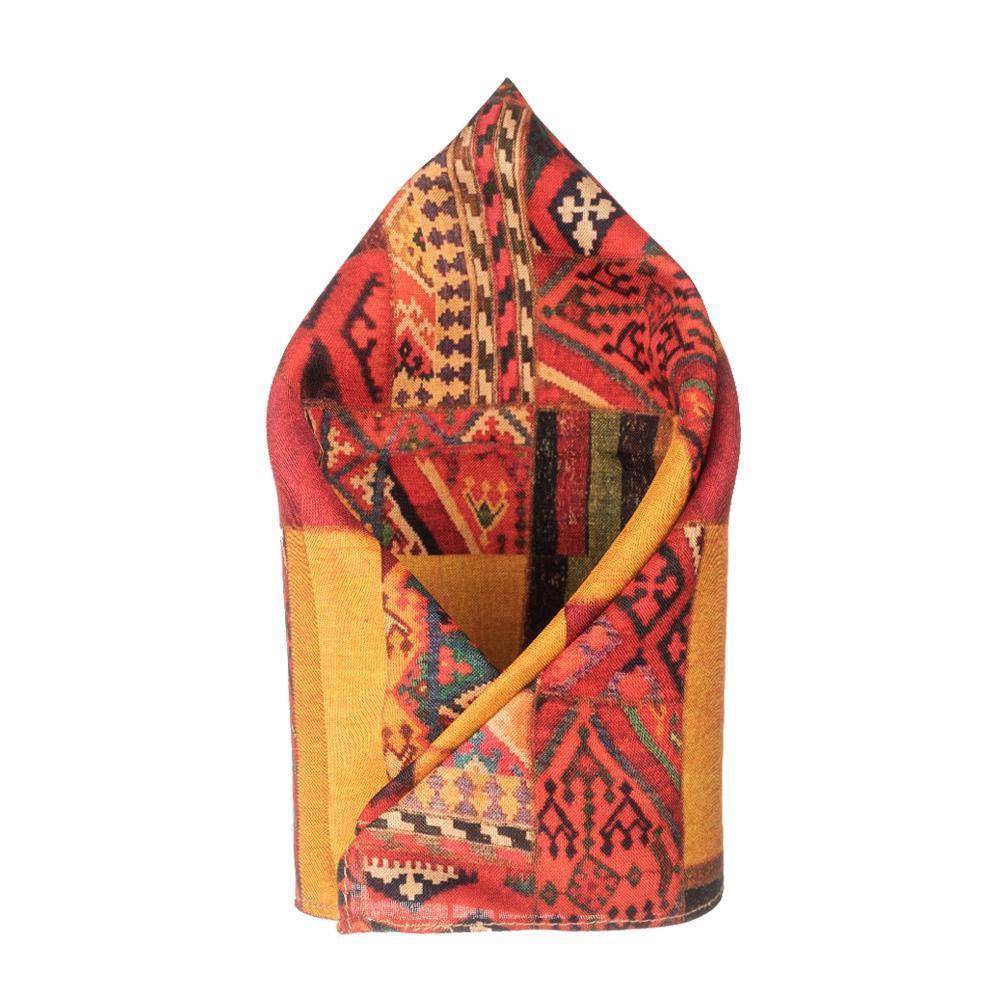 Multicolor Geometric Pocket Square for Men