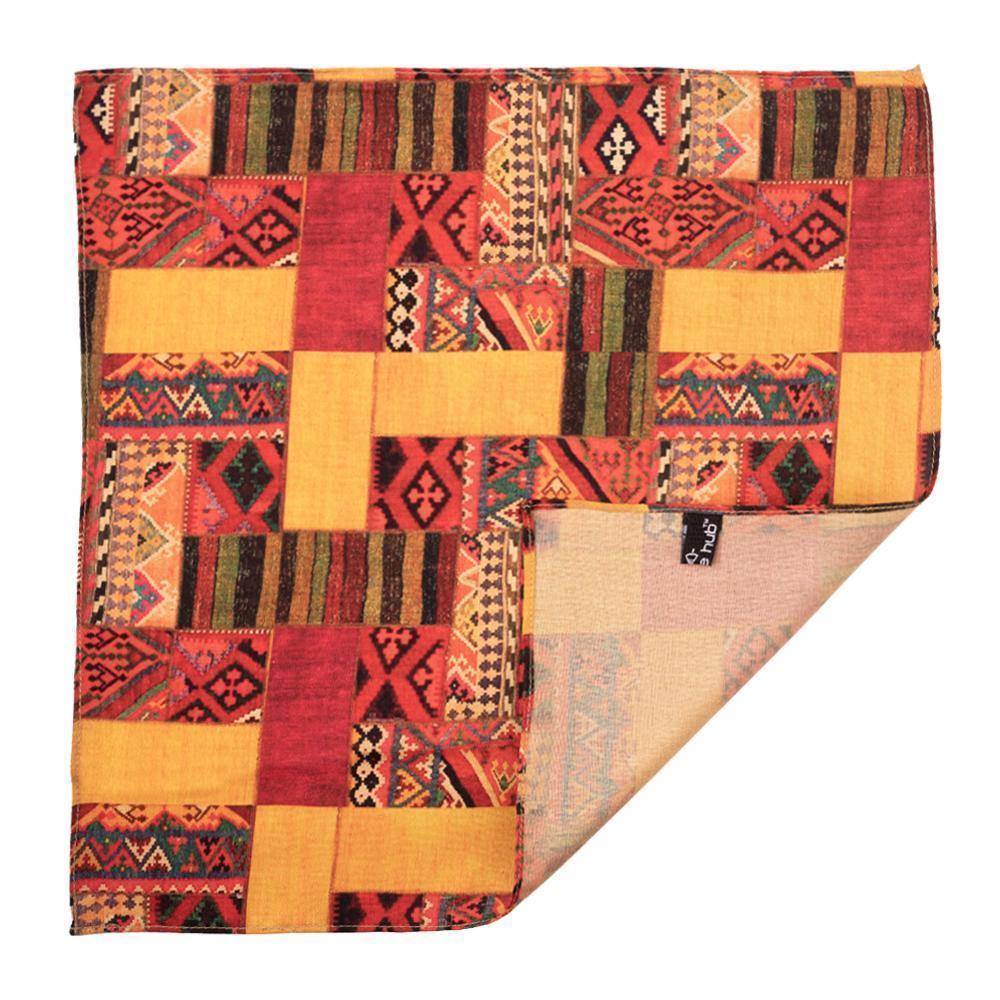 Multicolor Geometric Pocket Square for Men