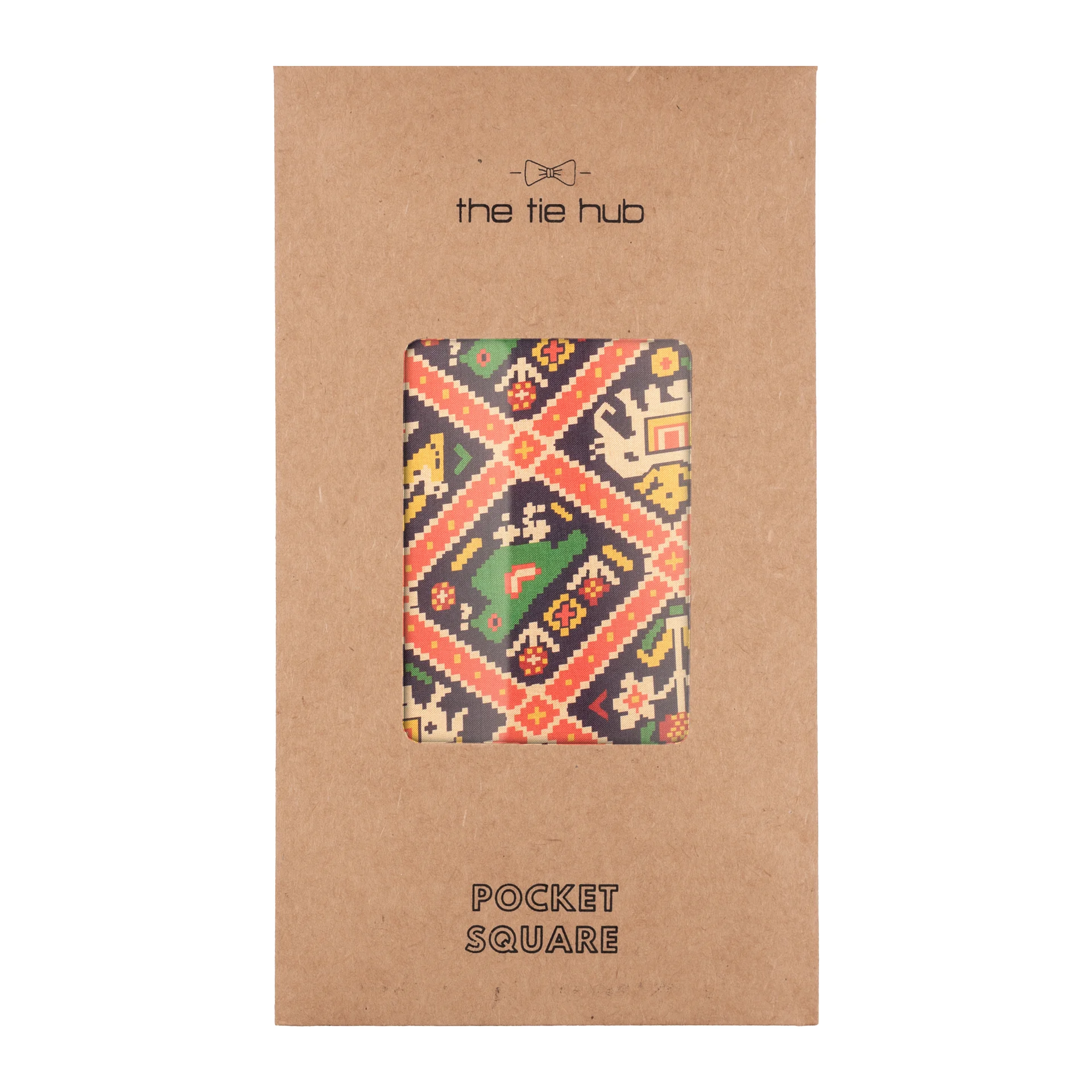 Multicolor Geometric Pocket Square for Men