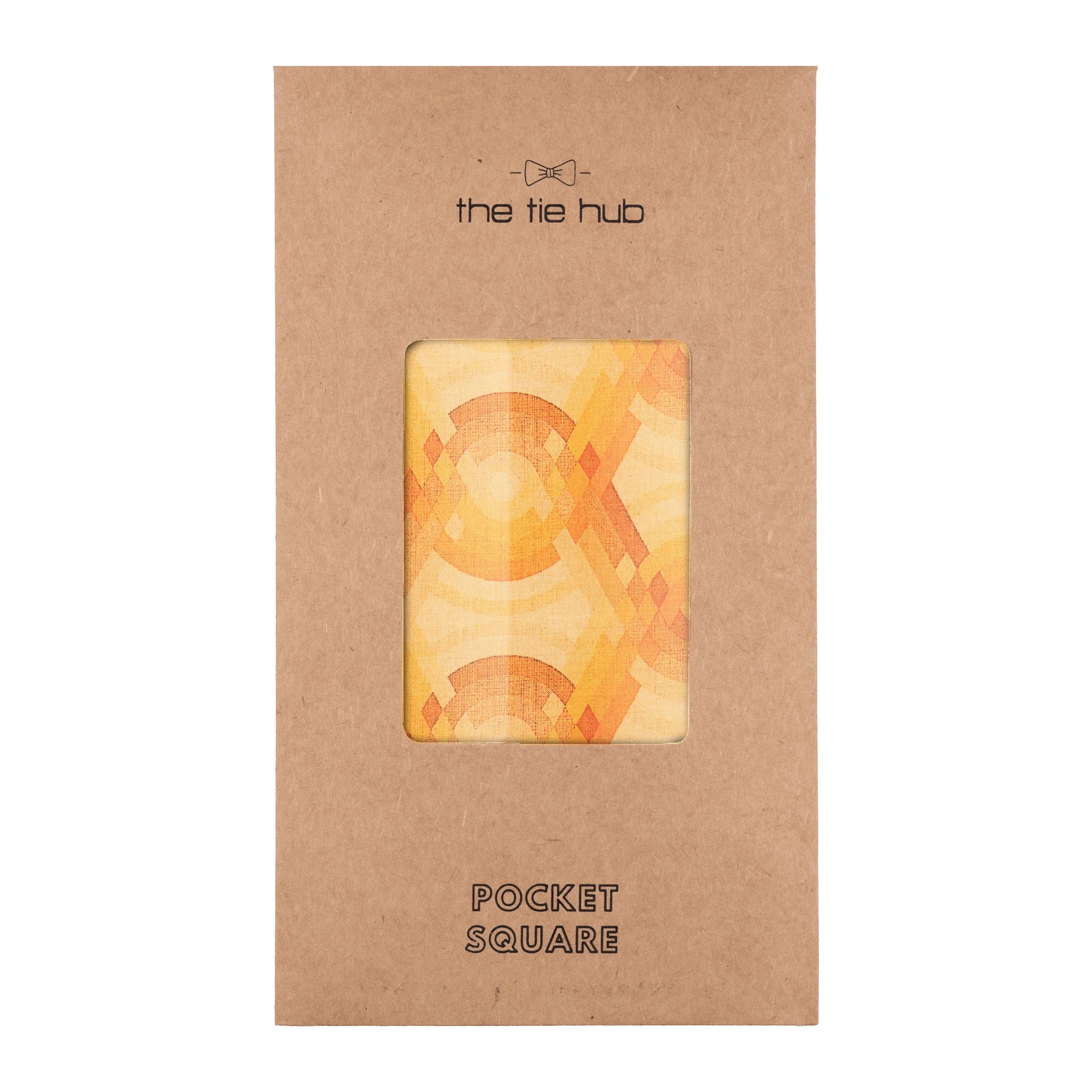Yellow Geometric Pocket Square for Men