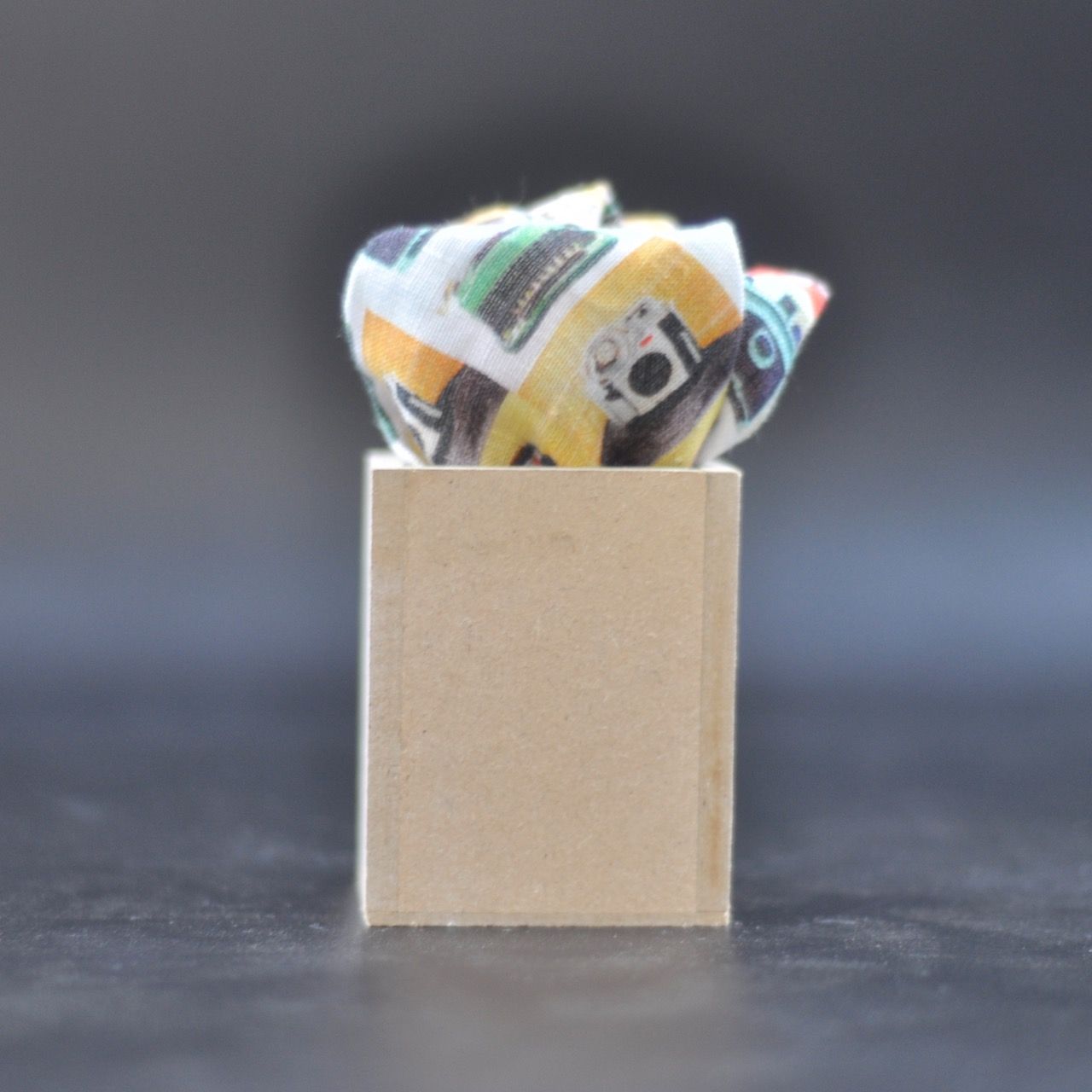 White Geometric Pocket Square for Men