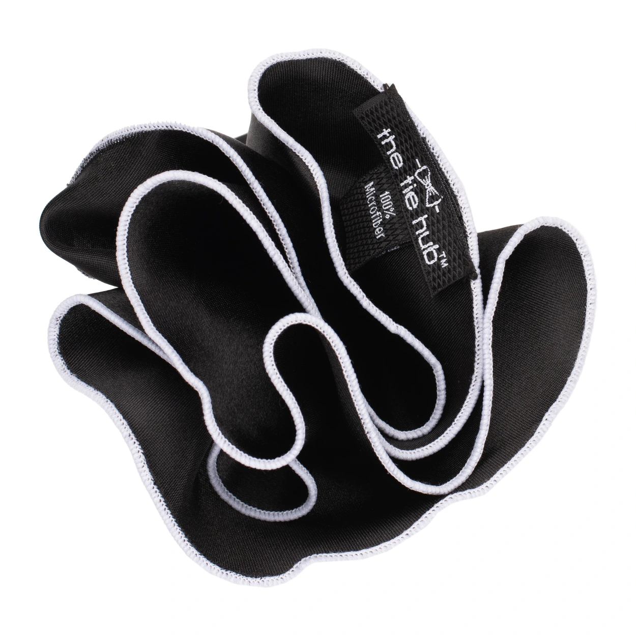 Black Italian Silk Pocket Square for Men