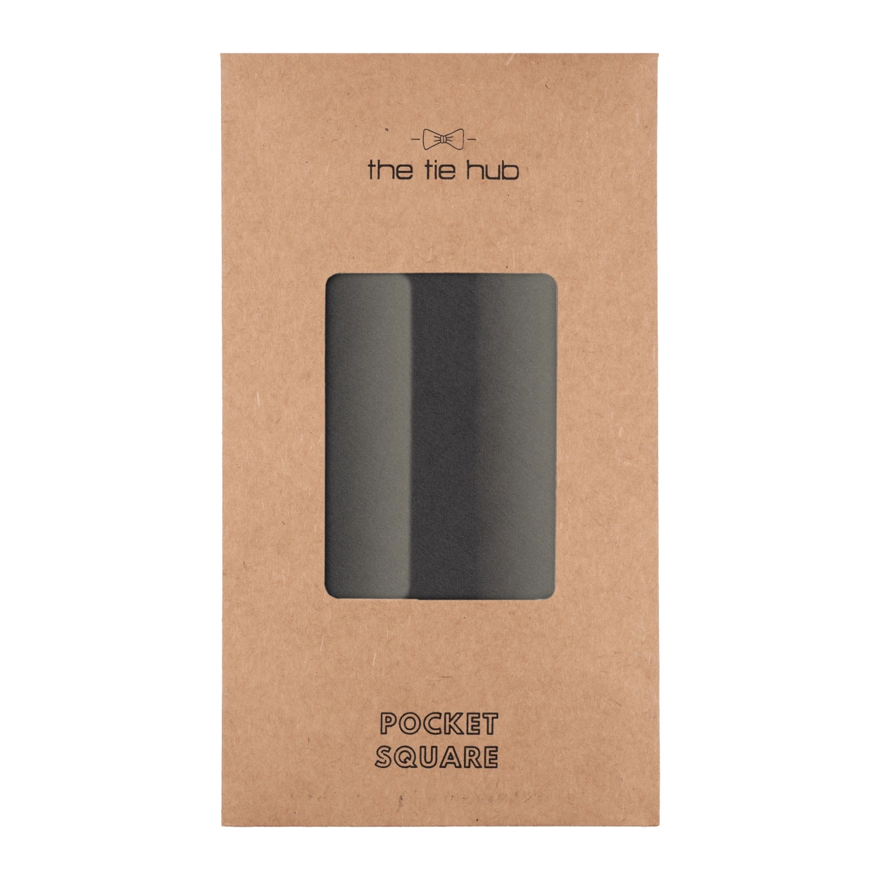 Black Italian Silk Pocket Square for Men