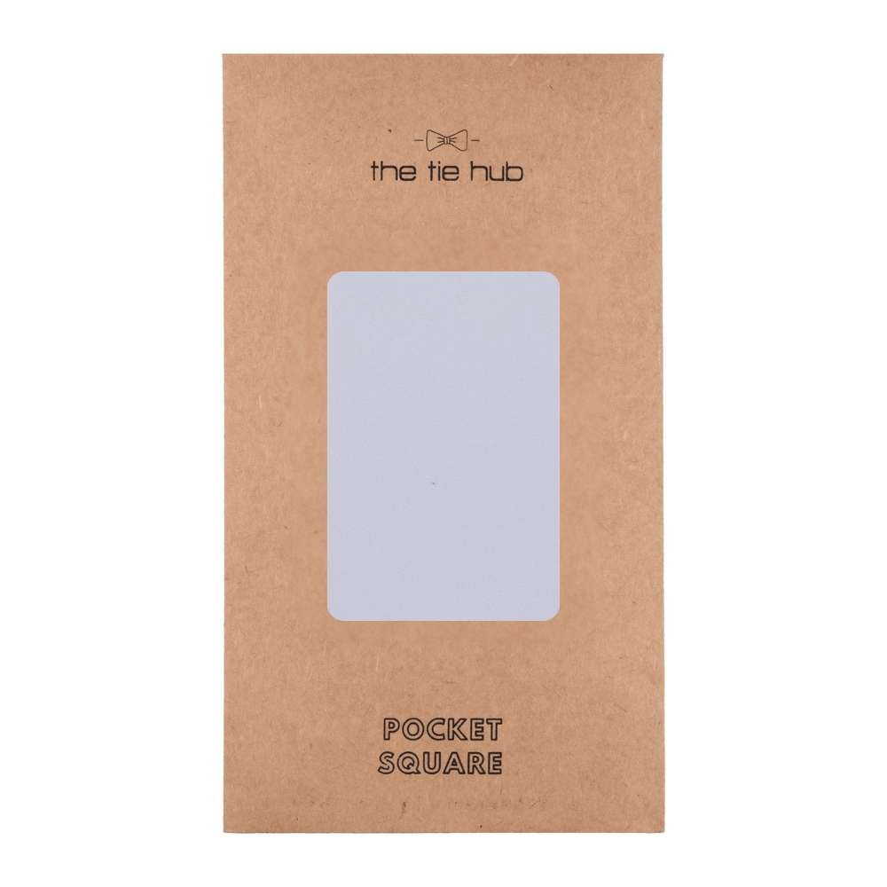 White Italian Silk Pocket Square for Men