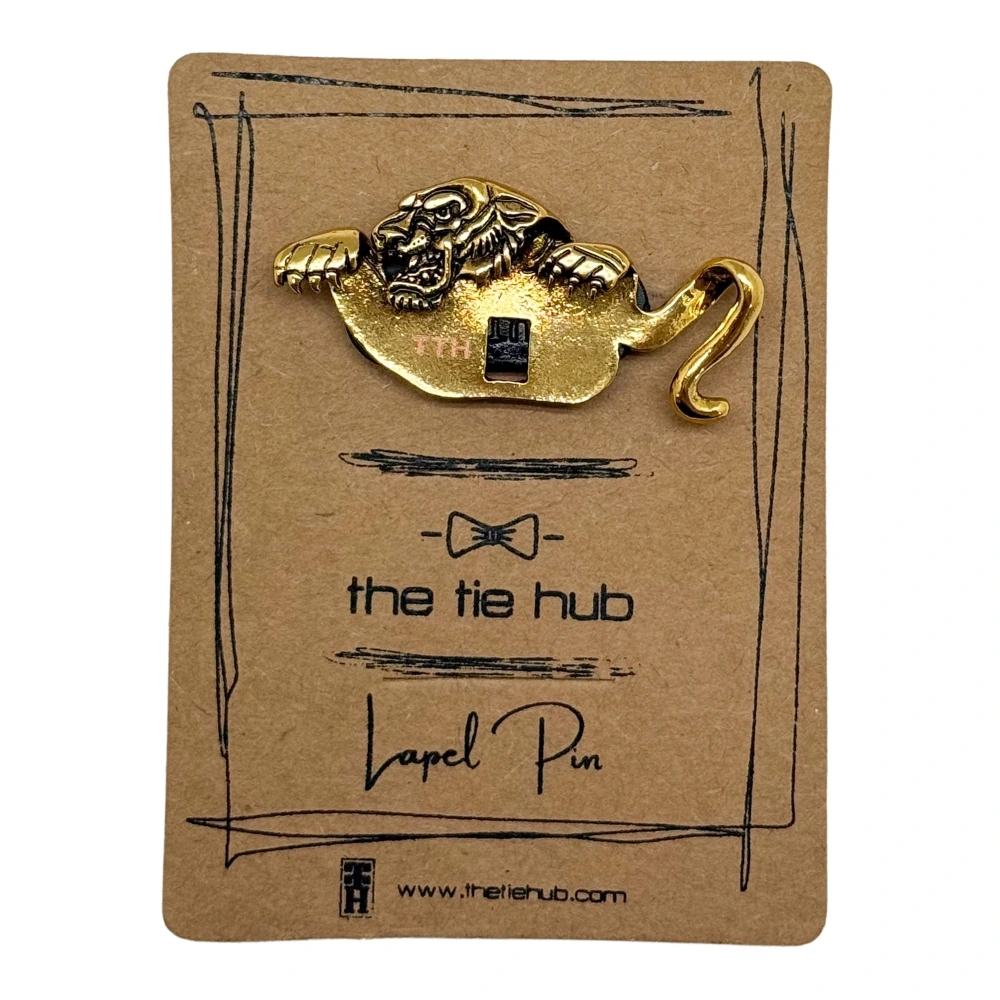 Gold Pocket Square Brooch for Men