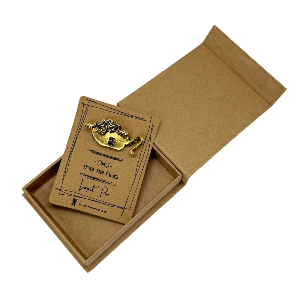 Gold Pocket Square Brooch for Men