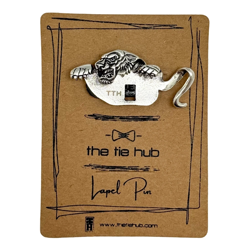 Silver Pocket Square Brooch for Men