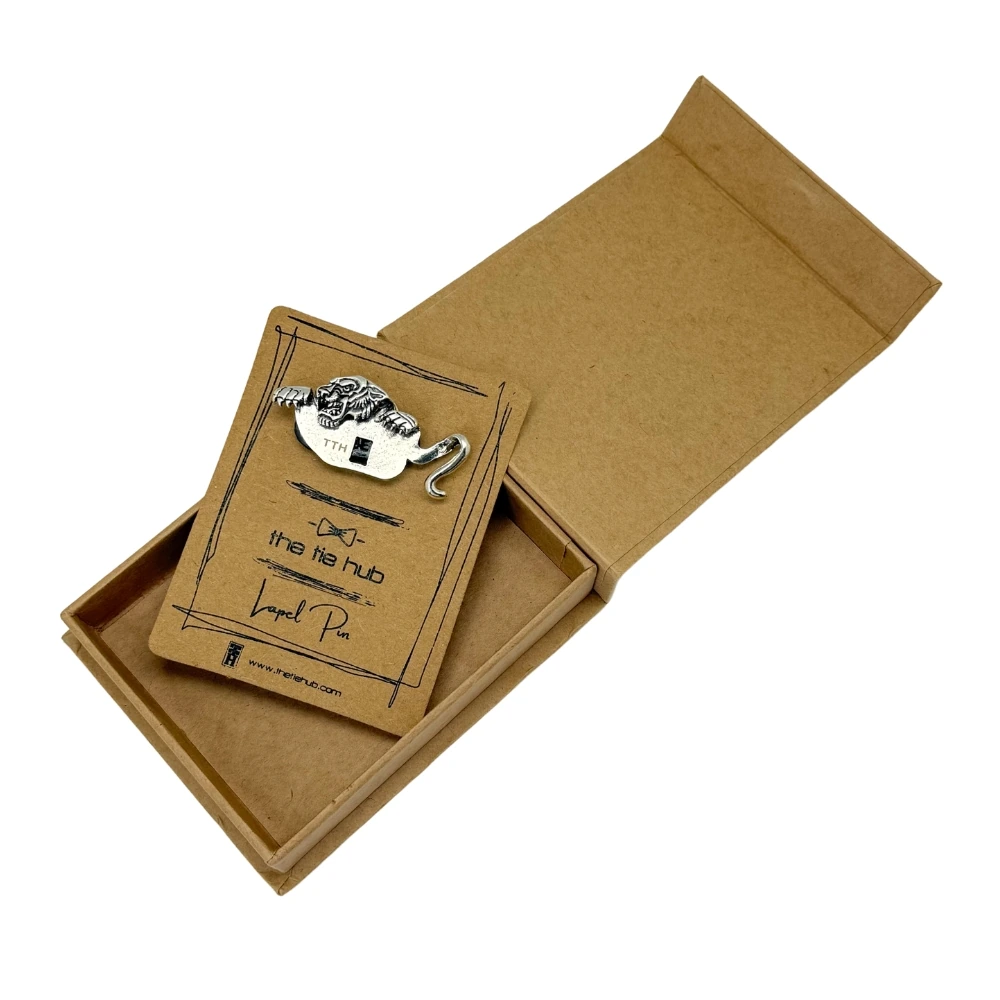 Silver Pocket Square Brooch for Men