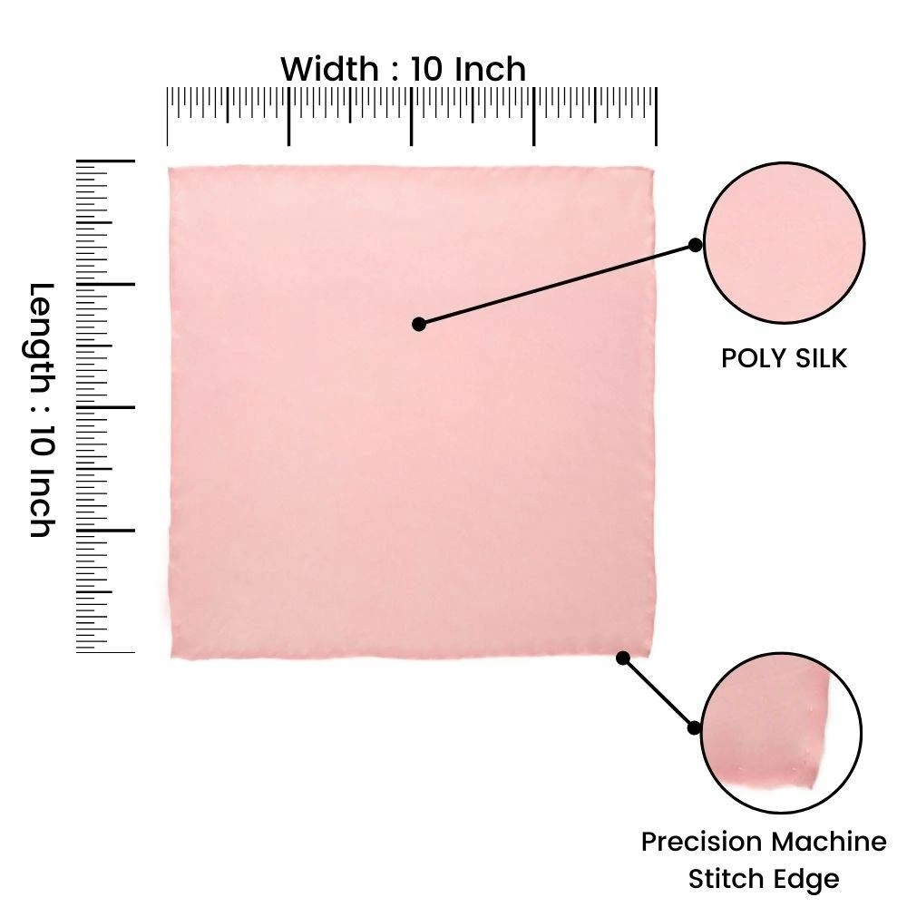 Lite Peach Pocket Square Combo for Men