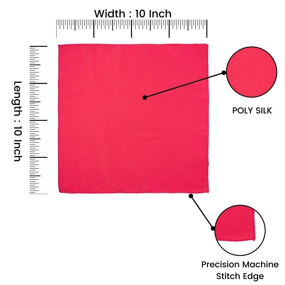 Raspberry Pink Pocket Square Combo for Men