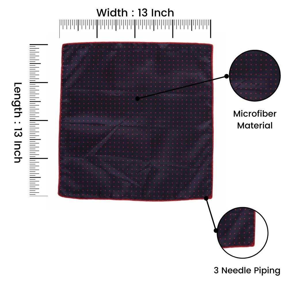 Navy Blue Pocket Square Combo for Men