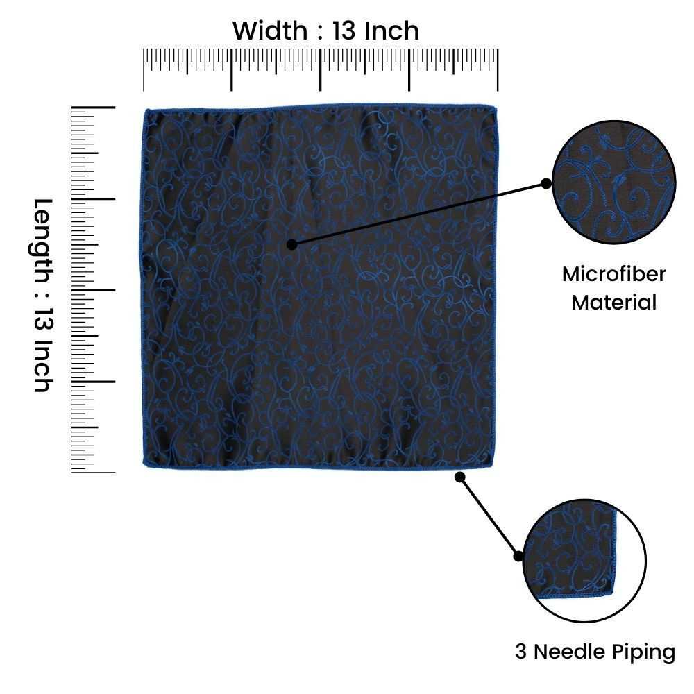 Navy Blue Pocket Square Combo for Men