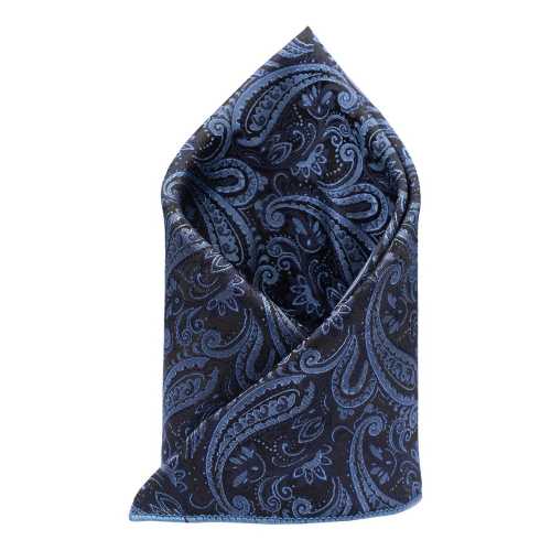 Navy Blue Pocket Square Combo for Men