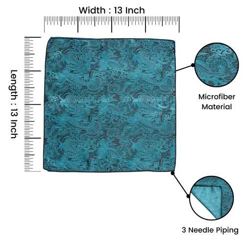 Teal Pocket Square Combo for Men
